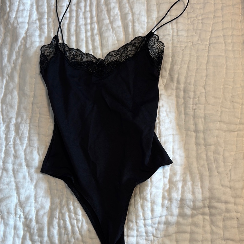 Zara Black Lace Detail Top